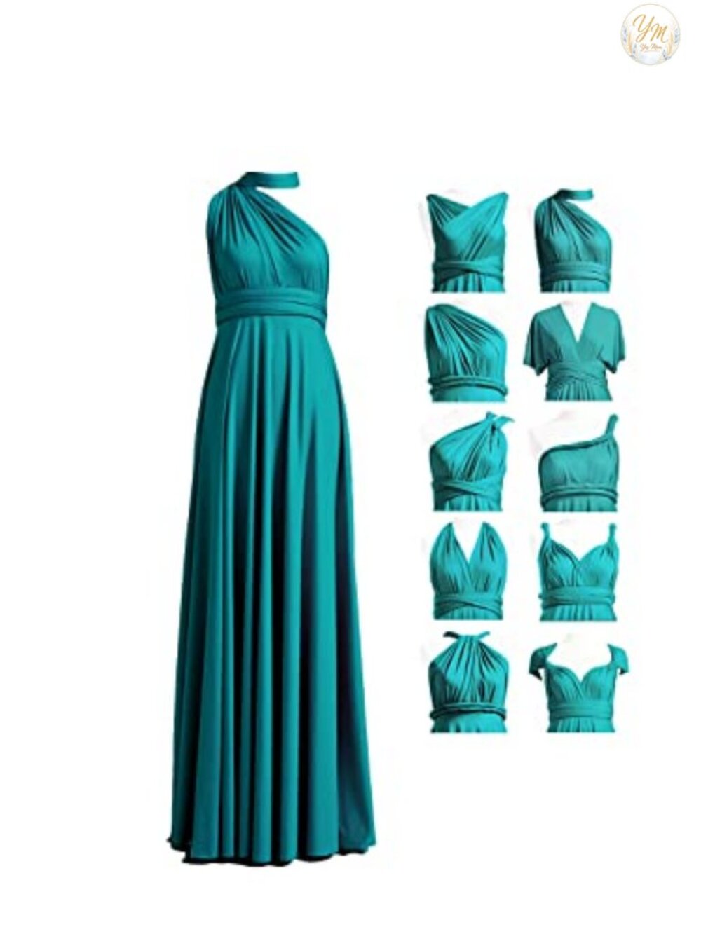 Convertible Infinity Dress Plus Size Multi-Way Twist Wrap with Bandeau